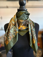 Olive & Gold Paisley