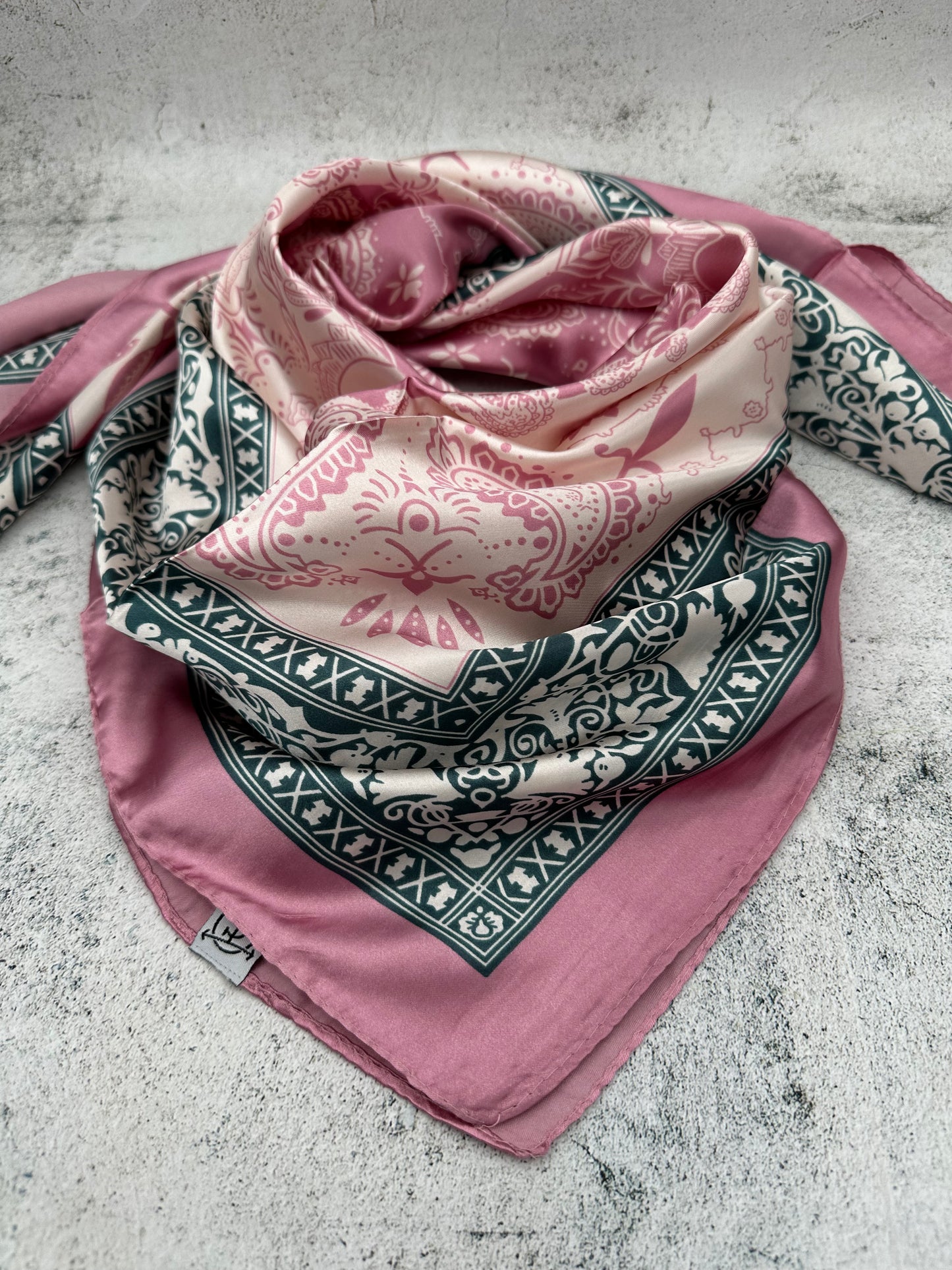 Pink & Gray Double Paisley - The Thrifty Cowgirl, Co.