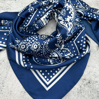 Simple Navy Bandana - The Thrifty Cowgirl, Co.