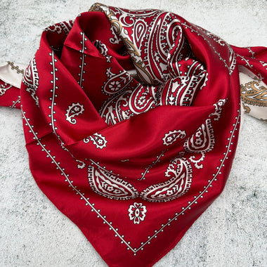 Paisley Flip - Red/Tan - The Thrifty Cowgirl, Co.