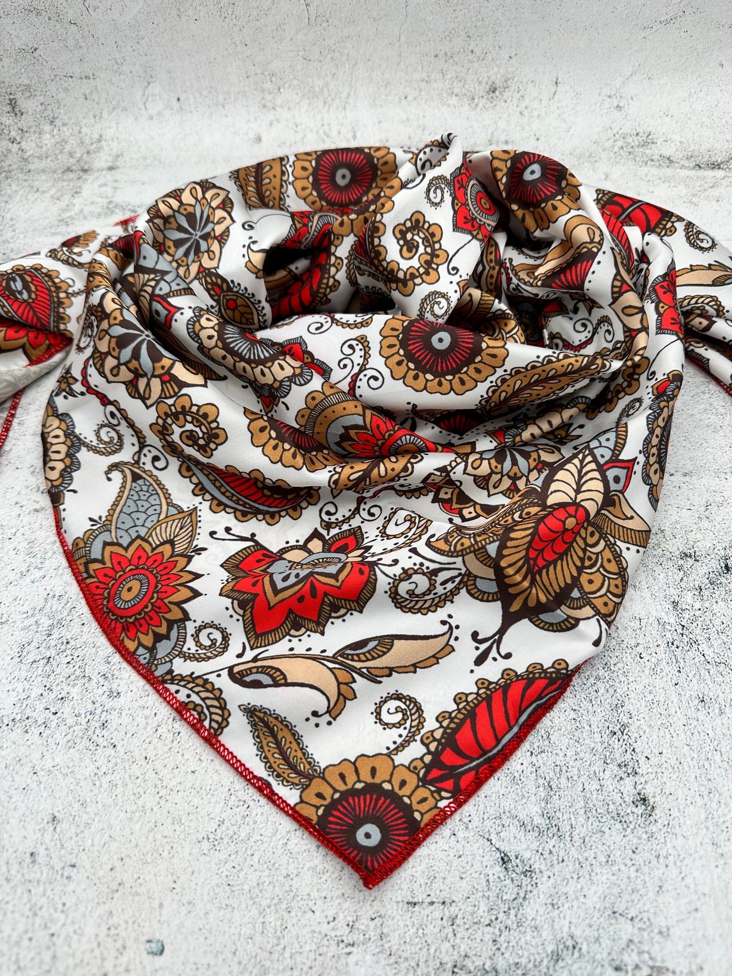 Red, Tan & Black Paisley - The Thrifty Cowgirl, Co.